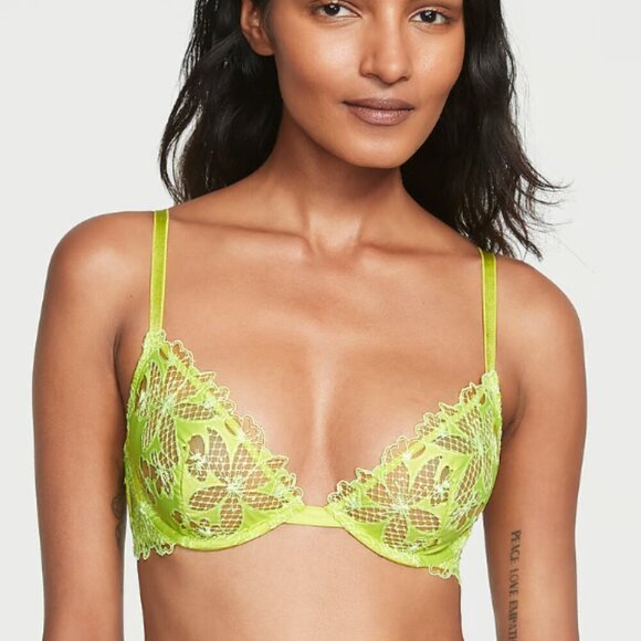Victoria's Secret Other - Victoria's Secret Fishnet Lace Peekaboo Low Cut Demi bra